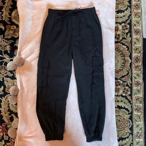 Zara, black cargo joggers